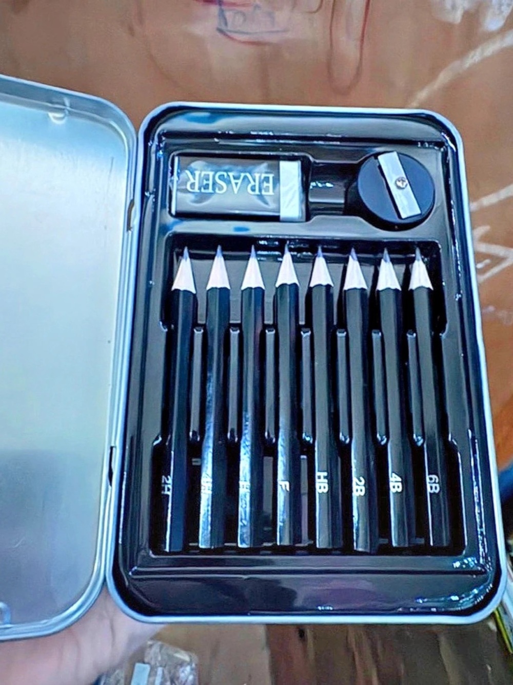 Art 101 Sketching Art Tin Travel Set Black & Silver